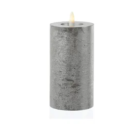 MARELIDA LED Kerze LINA 15 cm 7 cm silber