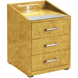 MID.YOU Nachtschrank MOON 47 x 61 x 46 cm Gelb/Gold