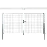GAH Alberts Wellengitter-Doppeltor 298,8 x 150 cm Silber/Metall