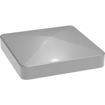 GROJA Pfostenkappe 7 x 7 cm Silbergrau/Kunststoff
