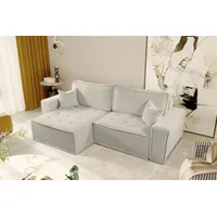 Fun Möbel Ecksofa Schlafsofa FLOSI Stoff Raven, inkl. Schlaffunktion, inkl. Bettkasten beige