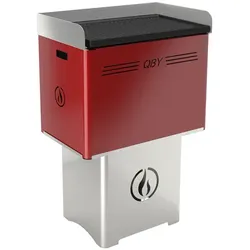 Linea VZ QBY - Tragbarer Pelletgrill mit Pyrolyse-Technologie - rot