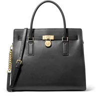Michael Kors Lg Satchel Umhängetasche Leder Black