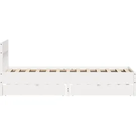 vidaXL Massivholzbett 100 x 200 cm Weiß