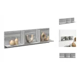 vidaXL Wandschrank 100x16,5x30 cm Grau Sonoma Holzwerkstoff