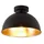 QAZQA Magnax 1 E27 Rund Schwarz/Gold 28 cm
