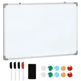 Homcom Whiteboard Verzinkte Platte, Aluminium