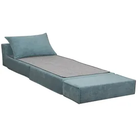 miliboo Schlafsessel SALLY Polyester 95 x 64 x 70 cm Blau