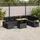 vidaXL Garten-Lounge-Set 9-tlg. schwarz