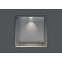 Bernstein Wandnische Edelstahl Nt203010x mit Led-spot 20x30x10 cm Edelstahl gebürstet 1x Spot Einbaurahmen Chrom