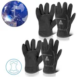 STAHLWERK 2 x Schweißerhandschuhe hitzebeständig aus hochwertigem Spaltleder