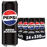 Pepsi Zero Zucker, Das zuckerfreie Erfrischungsgetränk von Pepsi ohne Kalorien, Koffeinhaltige Cola in der Dose, EINWEG Dose (24 x 0,33 l) (Verpackungsdesign kann abweichen)