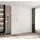 abiks möbel Drehtürenschrank COMO 200 x 245,5 x 40 cm Weiß/Gold