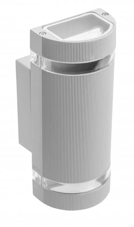 GTV Fassadenleuchte SILVA halbrund GU10 2x50W IP54 - grau (ohne Leuchtmittel)