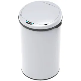 Svita Sensor-Mülleimer 30L Stahl Mülleimer mit Sensor Abfalleimer Küche Weiß