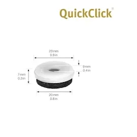 QuickClick Wagner QuickClick® Filzgleiter Möbelgleiter Stuhlgleiter Ersatz - 8er-Set Ersatzgleiter austauschbar ersetzbar - Filz robust Natural - Durchmesser Ø 25 mm - für Basis Ø 25 mm - Made in DE - 15802800