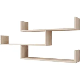 Mirjan24 Wandregal 119 x 18 x 55 cm Beige