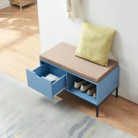 [en.casa] Colwyn 80 x 40 x 45 cm Schublade Blau