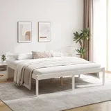 Seniorenbett Weiß 180x200 Cm Massivholz Kiefer
