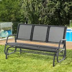 Outsunny - Schaukelstuhl  - 120 x 70 x 85 cm - dunkelgrau