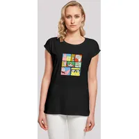 F4NT4STIC T-Shirt 'Spongebob Schwammkopf Collage' in schwarz | Gr.: