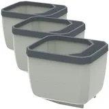 Gusta Garden Kräutertopf Herbs Buddy 3er Set hellgrau