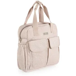 Cangaroo Wickeltasche Mivida Clips Wickelunterlage Reißverschluss Schultergurte beige
