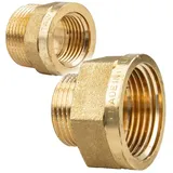 tecuro Übergangsstück Außengewinde G 3/4 x Innengewinde Rp 1/2 Zoll, Ms-blank Cw617n