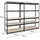 Proregal Schwerlastregal Metall 200x120x60 cm schwarz 5-Ebenen
