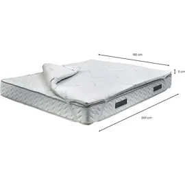 Talamo Italia Doppelbett Topper Dmarino 180 x 200 cm H5 Polyester