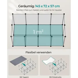 Songmics Freigehege L-XXL 145 x 72 x 57 cm weiß