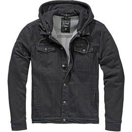 Brandit Textil Brandit Cradock Denim Hooded Vest Jeansjacke schwarz, Größe 5XL