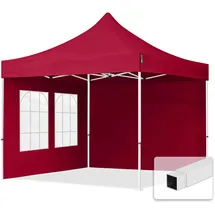 TOOLPORT Faltpavillon Economy 3 x 3 m inkl. 2 Seitenteile rot 59039