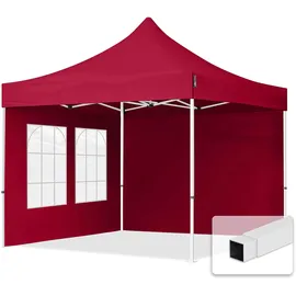 TOOLPORT Faltpavillon Economy 3 x 3 m inkl. 2 Seitenteile rot 59039
