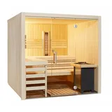 InfraWorld Sauna Panorama Complete 210 Espe - 75 mm Multifunktionssauna inkl. 5-teiligem gratis Zubehörset