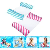 2-teilige Mehrzweck-schwimmhängematte, Faltbare Wasserhängematte, Schwimmende Hängematte, Aufblasbare 4-in-1-poolhängematte, Aufblasbare Pool-schwimmhängematte Für Erwachsene, Sommerstrand-whirlpool