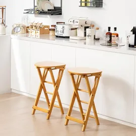 Costway Barhocker klappbar 28 x 70 x 36 cm Beige
