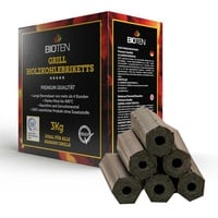 Bioten Premium Grill Holzkohlebriketts 3kg