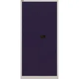 Bisley Aktenschrank Universal Flügeltürenschrank in Lichtgrau/Oxfordblau - Maße: H 196 x B 91 x T 40 cm blau|grau