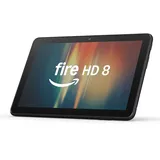 Amazon Fire HD 8-Tablet (Neueste Generation), 8-Zoll-HD-Bildschirm, 4 GB RAM, 64 GB Speicher, brillant und leistungsstark, für Unterhaltung unterwegs, schwarz (2024) – mit Werbung