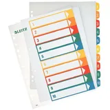 Leitz Ordnerregister 1293 Vollformat, Überbreite 1-10 farbig 10-teilig, 1 Satz
