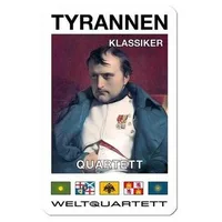 Weltquartett Spiel, Familienspiel 1005 - TYRANNEN-QUARTETT KLASSIKER - Die schändlichsten..., Partyspiel bunt