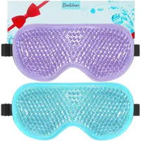 BeeVines Cooling Eye Mask, Pack of 2, Cooling Ice Sleep Masks for Swollen Eyes, Face for Men and Women, Cold Warm Sleeping Compress for Post-Surgery, Swelling, Allergies, Sinus & Migraines