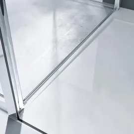 mai & mai Duschkabine Duschabtrennung mit Drehtür 90x120x195cm Hebe-senk-mechanismus inkl. Duschtasse 8mm Esg-sicherheitsglas Nano-beschichtung Ra... - Silber