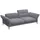 flexlux 2,5-Sitzer Salino, Funktionssofa, Relaxsofa, Sofa mit Arm- und Kopfteil-Verstellungen, Kaltschaum & Stahl-Wellen grau
