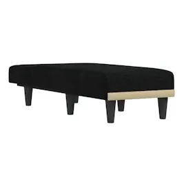 vidaXL Chaiselongue Schwarz Stoff