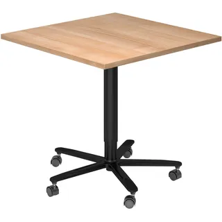 Hammerbacher VST88 Stehtisch höhenverstellbar nussbaum 80,0 x 80,0 x 72,0 - 114,0 cm