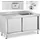 Royal Catering Spülenschrank 1 Becken - - Edelstahl - 500 x 60 cm - Spültisch