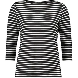Betty Barclay Ringelshirt mit U-Boot-Ausschnitt in Schwarz/Beige | Gr.: 42