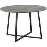 B&D Home Esstisch, Grau, Schwarz, Holzwerkstoff, Metall, Rund,Rund, 110x76x110 cm, Esszimmer, Tische, Esstische